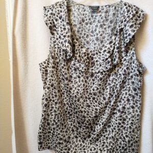 Ann Taylor Ruffle Neck Dress Tank